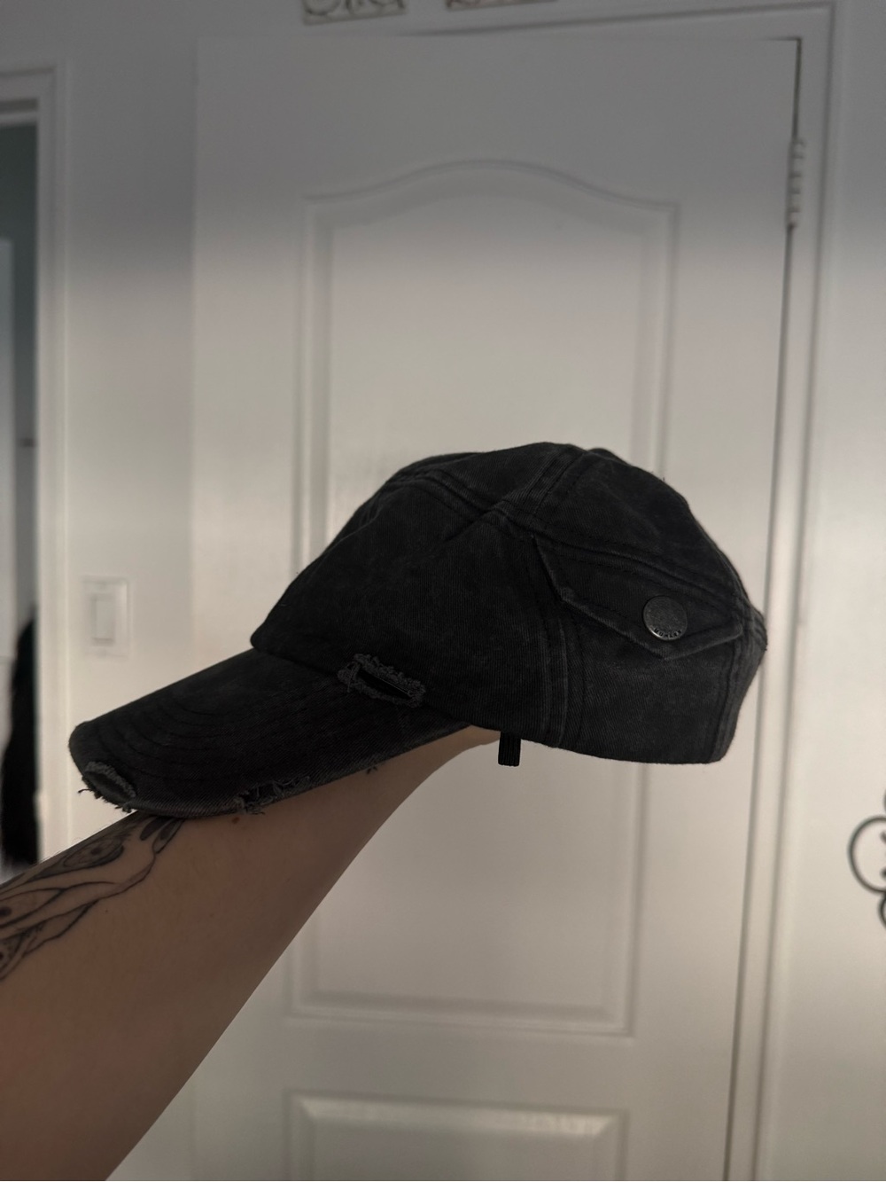 Men's Black Casual Cap - Unbranded